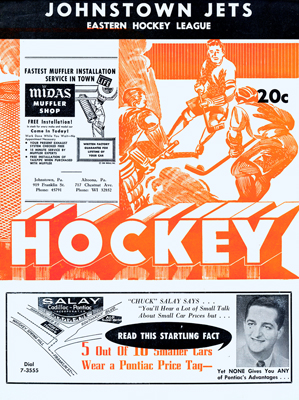 Johnstown Jets Program 1957-58 Eastern Hockey League EHL