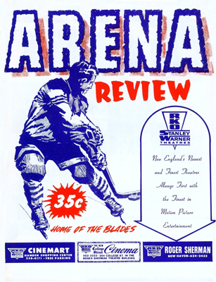 New Haven Blades Program 1968-69 Eastern Hockey League EHL