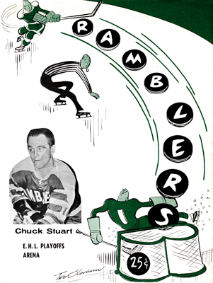 Philadelphia Ramblers Program 1961-62 Playoffs Chuck Stuart