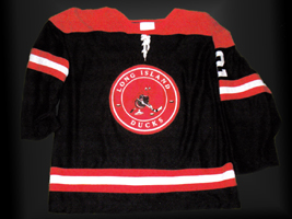 Eastern Hockey League - Long Island Ducks  Dark Jersey - Earmuffed Duck Logo
