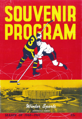 Jersey Larks vs. Charlotte Checkers at Jacksonville, January 9, 1961 First game in Florida