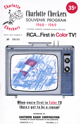 Charlotte Checkers Program 1968-69