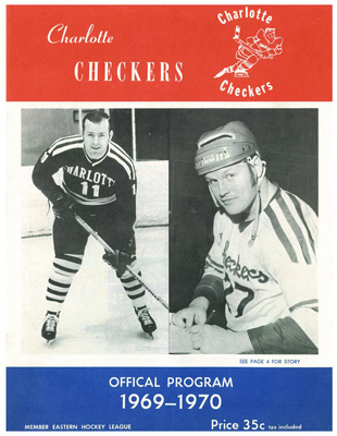Charlotte Checkers Program 1969-70 - Click to Enlarge