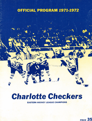Charlotte Checkers Program 1971-72 Finals vs. Syracuse - Click to Enlarge