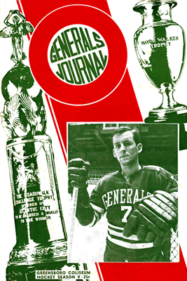 Greensboro Generals 1963-64 Program - Harvey Turnbull - EHL - Click to Enlarge