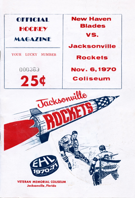 Jacksonville Rockets Program  1970-71  TheEHL.com