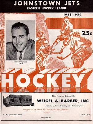 Johnstown Jets Program 1958-59 Eastern Hockey League EHL