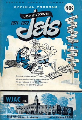 Johnstown Jets Program  1971-72 Eastern Hockey League EHL
