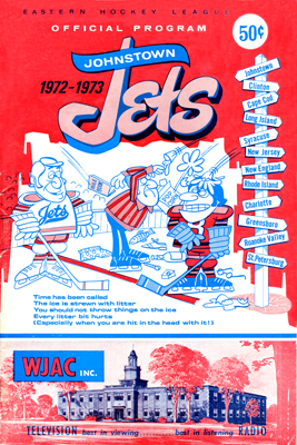 Johnstown Jets Program 1972-73 Eastern Hockey League EHL