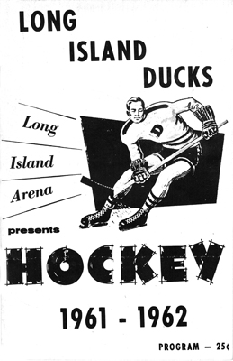 Long Island Ducks Program 1961-61 Eastern Hockey League EHL