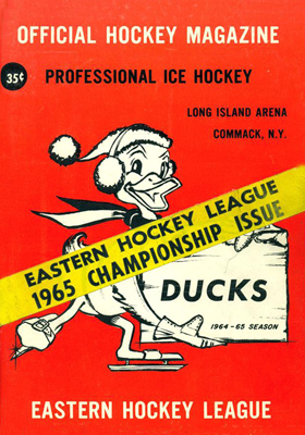 Long Island Ducks Program 1964-65 Playoffs - Eastern Hockey League