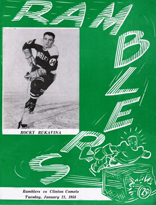 Philadelphia Ramblers Program 1957-58 Rocky Rukavina