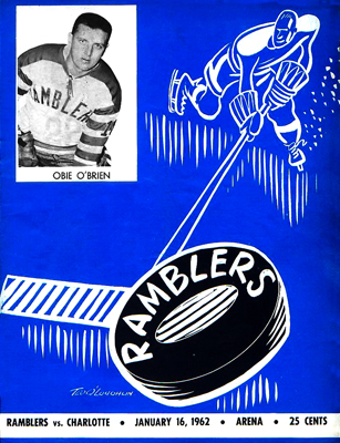 Philadelphia Ramblers Program 1961-62 Obie O'Brien