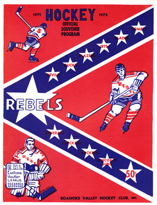 Roanoke Valley Rebels Program 1971-72 Eastern Hockey League EHL