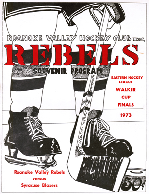Roanoke Valley Rebels Program 1972-73 vs Syracuse Eastern Hockey League EHL
