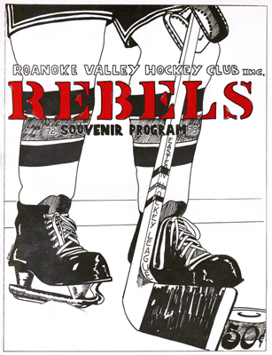 Roanoke Valley Rebels Program 1972-73 Eastern Hockey League EHL