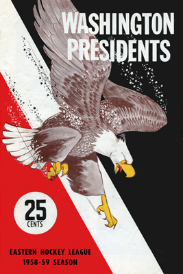 Washington Presidents Program 1958-59 Eastern Hockey League EHL