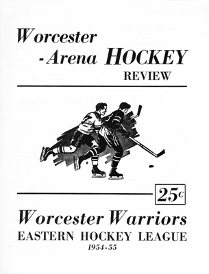 Worcester Warriors Program 1954-55 January 4, 1955 vs. New Haven